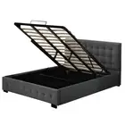Levede King Fabric Bed Frame Tufted Dark Grey Stylish And Comfortable Sleep Solu