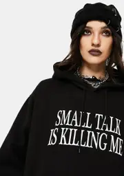 [FEMMEMUTE] Small Talk Graphic Hoodie