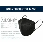 KN95 Face Mask Black 5-Layer Protection Against PM2.5 Dust Face Mask