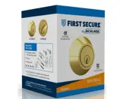First Secure By Schlage Outdooor Interior Deadbolt Always Lock Gold Tone