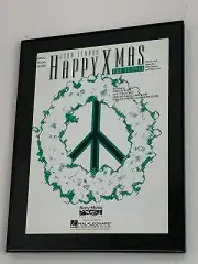 JOHN LENNON YOKO ONO HAPPY XMAS Framed Art Sheet music - NEW RARE Out of Print