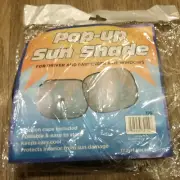 2 PiecePop-Up Sun Shade For Car Windows Heat Reflector