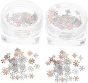 Baluue Christmas Nail Sequins Snowflake Glitter Flakes Manicure Confetti Glitter Phone Case Sequins Easy Apply