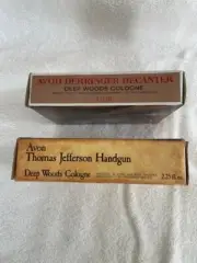 Avon Bundle: Avon Thomas Jefferson Handgun and Avon Derringer Decanter