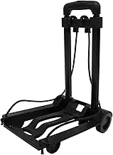 Veemoon Foldable Trolley with Smooth Rolling Wheels Portable Metal Frame Hand Truck for Easy Luggage Transport Travel and Daily Shopping Cord for Secure Item Storage