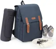 Insulated Cooler Backpack, Picnic Bag for 4 Person with Large Cooler Compartment