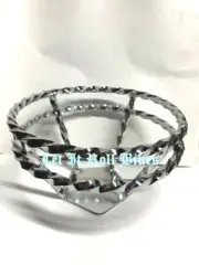 LARGE Lowrider STEERING WHEEL Full Double 2-Layers TWISTED STRAIGHT 8" DIAMETER