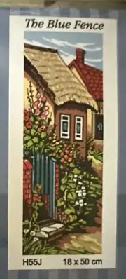 "Summer" Printed Canvas Tapestry Only Orchidea Blue Fence H55