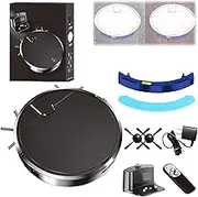 Smart Dual-Mode Robot Vacuum, 2-in-1 Robot Vacuum and Mop, Strong Suction for Hard Floors, Pet Hair, Carpets, App/Remote Control, Quiet and Efficient Cleaning (Black)