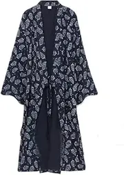 [thefancypumpkin] FANCY PUMPKIN Men's Yukata Robes Kimono Robe Khan Steamed Clothing Pajamas