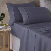 Vintage Design Homewares 245cm x 265cm Dark Blue 100% Hemp Sheet Set