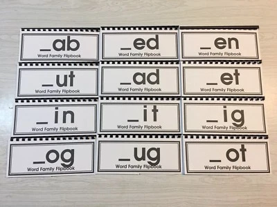 Learning Resource - Word Family Flip Books - Set of 12 - Kit One