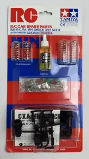 Tamiya Part 50519 1/10 Cva Mini Shock Unit Set (2) Black Option / Spare Part