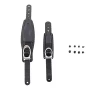 Snowboard Binding Buckles with Straps Metal Base Black Plastic Steel Leather