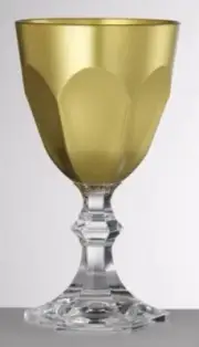 MarioLuca Giusti Dolce Vita Wine Glasses, Gold ,Set of 6 new in box