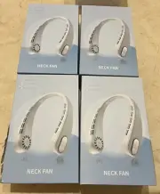 Lot 4x Portable Wireless Hanging Neck Fan by Leafless USB Charge Travel Fan NEW