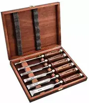 Nomi Chisel 6 Set With Box Woodworking carpenter Tool EZARC 0611553064090 F/S