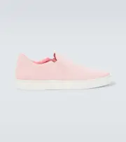 [Manolo Blahnik] Manolo Blahnik Nadores suede slip-on shoes AU 10 pink