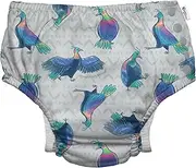 i play. Baby-Girls Snap Swim Diaper, Gray Himalayan Monal, 18 Months
