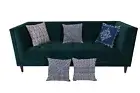 Set of 5 cotton cushion covers with hand block print featuring geometric pattern