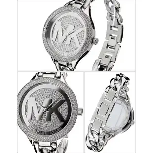 MICHAEL KORS 鑽錶 手鍊錶 37mm 銀色鋼錶帶 女錶 手錶 腕錶 MK3473 MK(現貨)