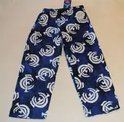 Carlton Blues Logo AFL Boys W16 Printed Flannel Sleep Pants Size 10 New