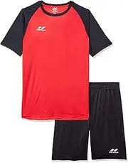[Nivia] Destroyer Football Jersey Set for Men, X-Large, Navy Blue/Sky Blue