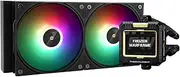 Thermalright FW240 Black ARGB-240mm AIO CPU Liquid Cooler,IPS LCD Screen with 320*240 Resolution,for AM4/AM5/Intel LGA1700/1851,‘2.4 inch’Magnet-Absorbent LCD Screen for Images -Black,CPU Water Cooler