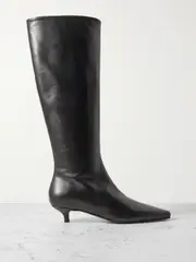 [TOTEME] TOTEME - The Slim Leather Knee Boots - Black - IT37 IT 37 Black