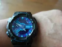 在飛比找Yahoo!奇摩拍賣優惠-【CASIO G-SHOCK】超重型戰機雙顯運動錶-黑藍-G