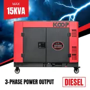 BBT 15Kva 3-phase Diesel 23hp 2-Cylinder Silent Generator - 2-Year Warranty