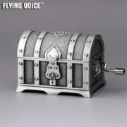 Alloy Pirate Box Hand Crank Music Box 30 Tunes Option Xmas Birthday Present Gift