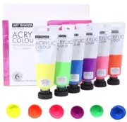 Colours Acrylic paint Paint Set 6 Neon Colour 75ML Paint Tubes For Artist Art