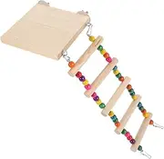DECOMELODY Parrot Ladder Toy Bird Climbing Step Ladder Wooden Bird Toy Platforms Parrot Training