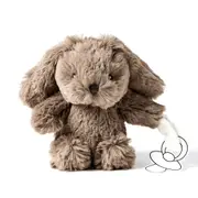 Jiggle & Giggle Polyester 16cm Bunny Dummy/Pacifier Clip Plush Toy Mocha 0m+