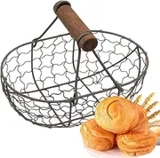 Chicken Egg Basket - Fruit Basket for Kitchen Counter - Picnic Storage Basket in Farmhouse Design - Picnic Storage Basket, Fruit Bread and Egg Storage Basket