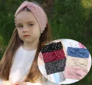 Women Pearl Knitted Turban Headband Autumn Winter Warm Elastic Hair Accessories