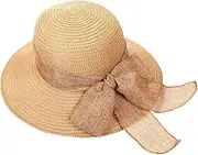 [DEARMAMY] Lightweight Bowknot Beach Wide Brim for Sun Protection Stylish Sun Blocking h