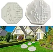 EAIVENY Large Brick Mold, 18.89"x18.89x2.36" Concrete Molds ，Walk Maker Reusable Path Brickform Stepping Stone Paver Lawn Patio Yard Garden DIY Walkway Pavement Moulds (Lotus 2)