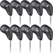 CRAFTSMAN GOLF 12pcs or 1pc Thick Synthetic Leather Golf Iron Head Covers Set Headcover Fit All Brands Callaway Ping Taylormade Cobra Etc. Also Custom Name