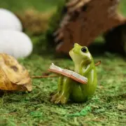 Tiny Frog Reading Book ~ Miniature Fairy Garden Figurines & Animals