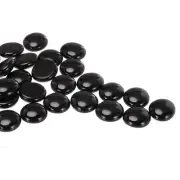 Glass Beads,36pcs Flat Glass Gemstone Black 0.44lbs Glass Pebbles