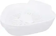 1pc Microwave Egg Steamer Egg Cake White Egg Cooker for Microwave Yolk Separator Baking Egg Divider Egg Separate Bowl Egg Steaming Plate Microwave Oven Kitchen Mold/1561 (Color : White, Size : 21X21
