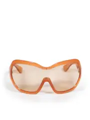 Orange Oversized Shield Sunglasses