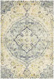 Maya Blue Yellow Over Dyed Transitional Rug