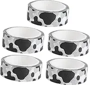 Sewroro 5pcs Adhesive Tape Masking Tape Pattern Tape Color Stickers Pastel Decorative Tape Present Wrapping Stickers Sticky Strips Wrapping Tape Duct Tape Photo Album Tapes