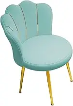 Stylish Dressing Table Chair with Gold Legs for Home Decor, Blue, as described