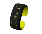 Creative Button Control Dynamic Display LED Display Light Bracelet Suitable for Bar Party Birthday Atmosphere Night-Yellow