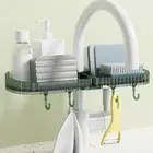 Layer Sponge Storage Holder Slot Kitchen Sink Faucet Rack Soap Drainer Shelf