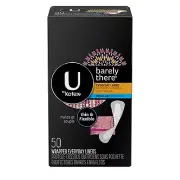 U by Kotex Barely There Liners, Light Absorbency, Regular, 50 Count